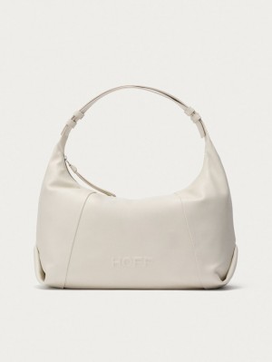 Bolsas Hoff Leather Hobo Museum Off White Mujer Blancos | SPNX-92807