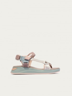 Sandalias Hoff Lanai Mujer Rosas Azules | DIZU-04986