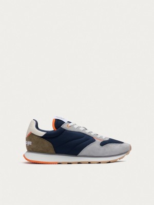 Tenis Hoff Delos Hombre Azul Marino Grises Naranjas | WAEU-09562