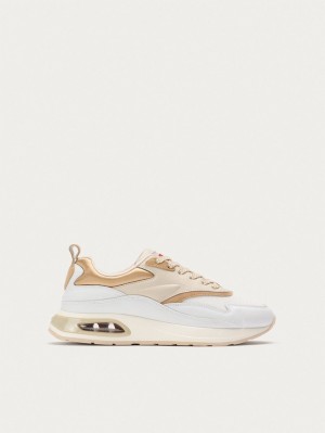 Tenis Hoff Evolution Mujer Blancos Beige | XEJT-36729