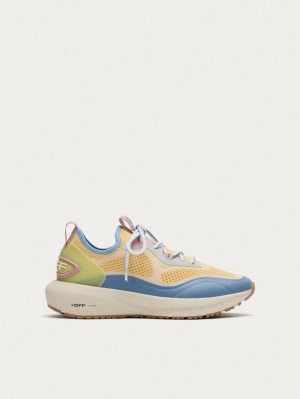 Tenis Hoff Pulse Mujer Amarillos Azules | NPWF-16902