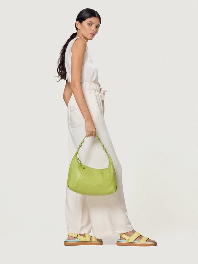 Bolsas Hoff Leather Hobo Museum Mujer Verdes | HNCP-73052