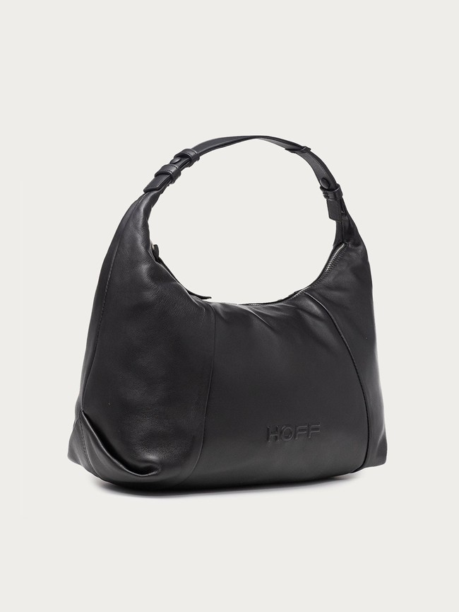 Bolsas Hoff Museum Leather Hobo Mujer Negros | DTPY-17095