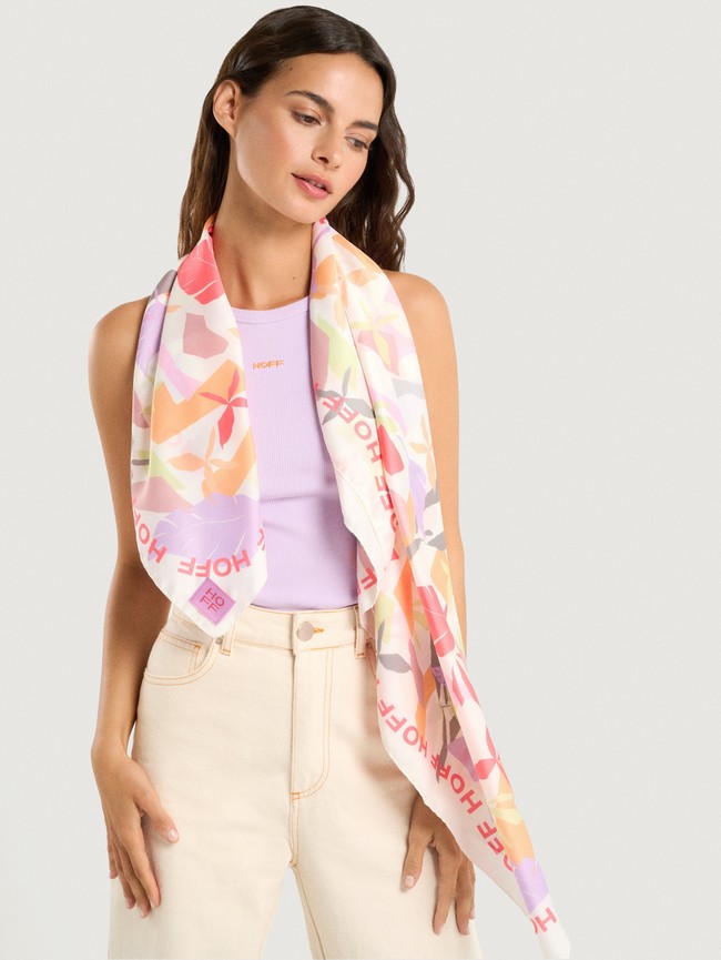 Bufandas Hoff Leaf Foulard Lilac Mujer Multicolor | XRKW-70815