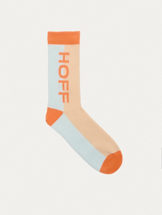 Calcetines Hoff Maxi Logo Hombre Azules Naranjas | ECXM-49712