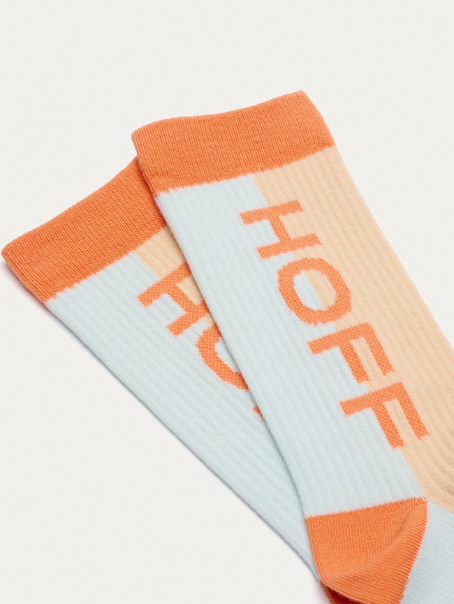 Calcetines Hoff Maxi Logo Hombre Azules Naranjas | ECXM-49712