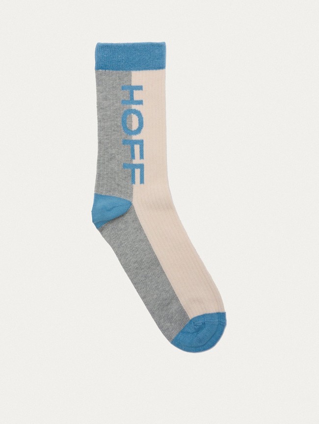 Calcetines Hoff Maxi Logo Hombre Grises Blancos Azules | JSGM-91680