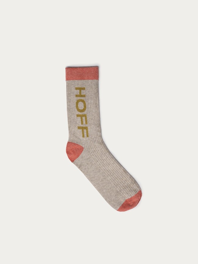 Calcetines Hoff Maxi Logo Hombre Grises Naranjas | PXBI-24718