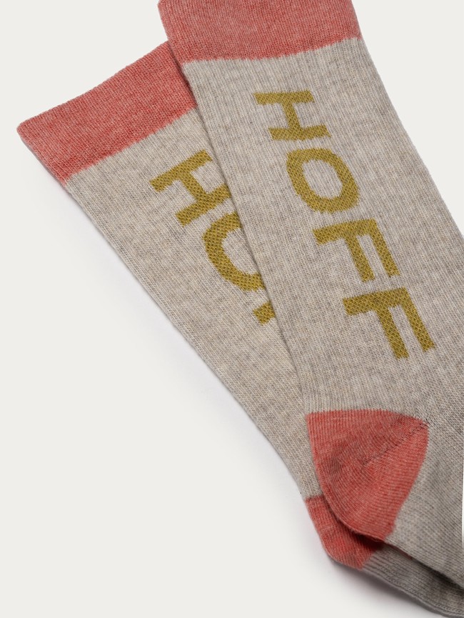 Calcetines Hoff Maxi Logo Hombre Grises Naranjas | PXBI-24718