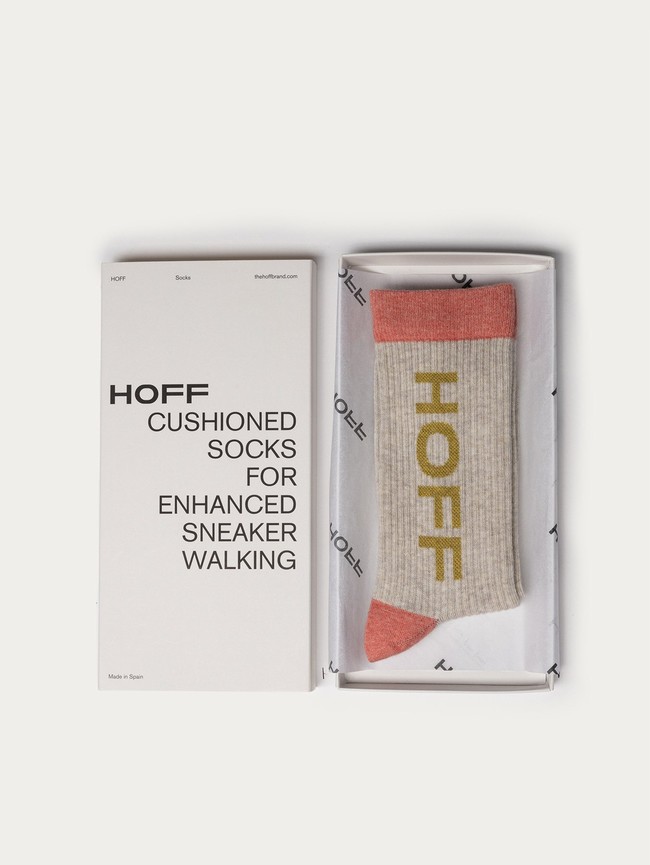 Calcetines Hoff Maxi Logo Hombre Grises Naranjas | PXBI-24718