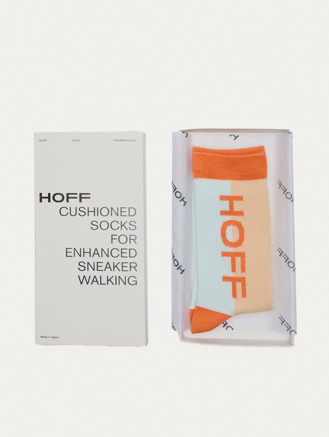 Calcetines Hoff Maxi Logo Mujer Naranjas Azules | GPOM-32571