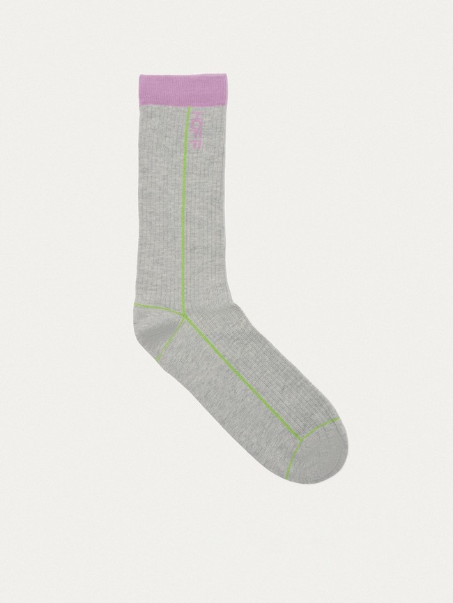 Calcetines Hoff Stripe Mujer Grises | SPEI-01352