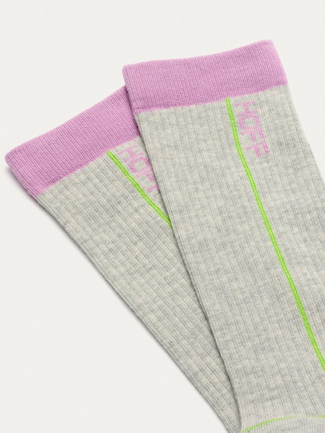 Calcetines Hoff Stripe Mujer Grises | SPEI-01352