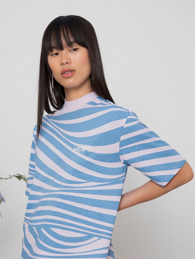 Camiseta Hoff Tarifa Mujer Azules Grises | WQJF-06812