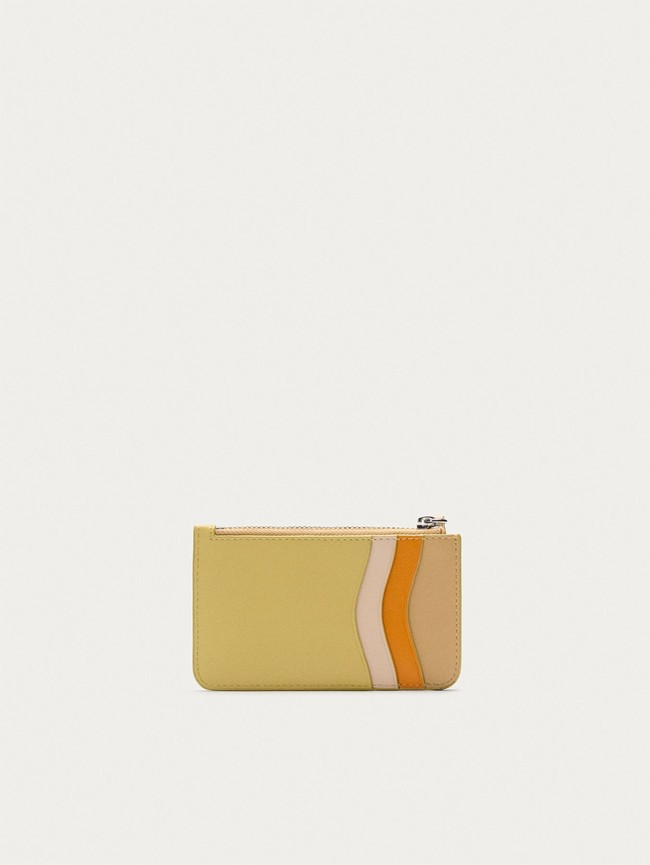 Carteras Hoff Leather Coin Cardholder Lime Mujer Amarillos Naranjas | BALS-54081