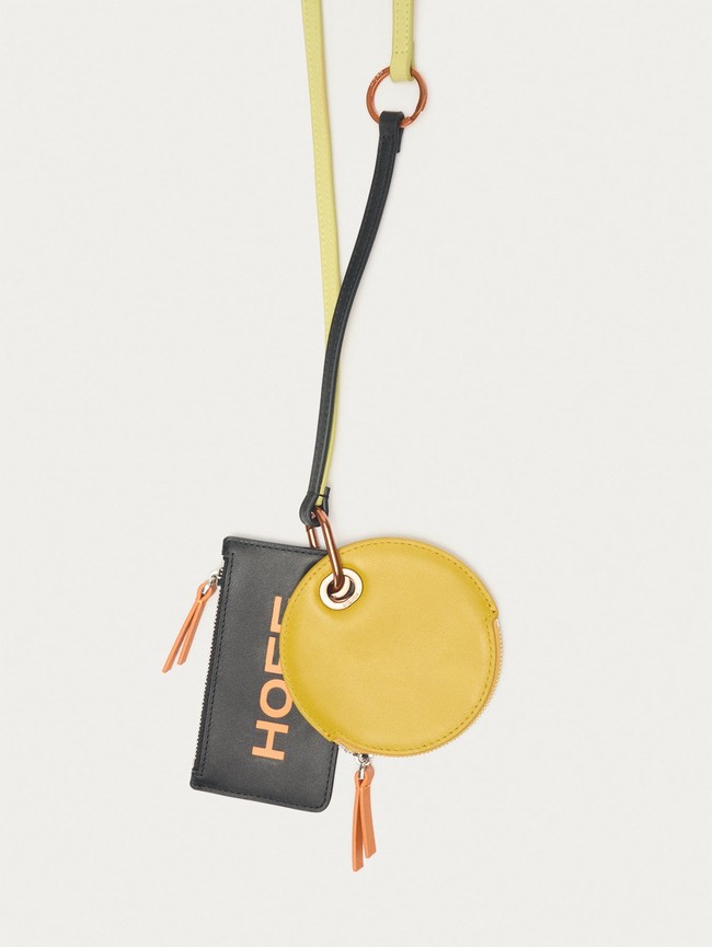 Carteras Hoff Leather Strap Lime Mujer Negros Amarillos | WTIR-65934