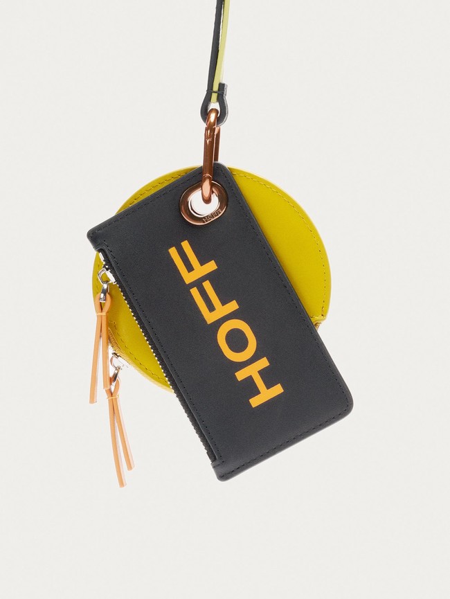 Carteras Hoff Leather Strap Lime Mujer Negros Amarillos | WTIR-65934