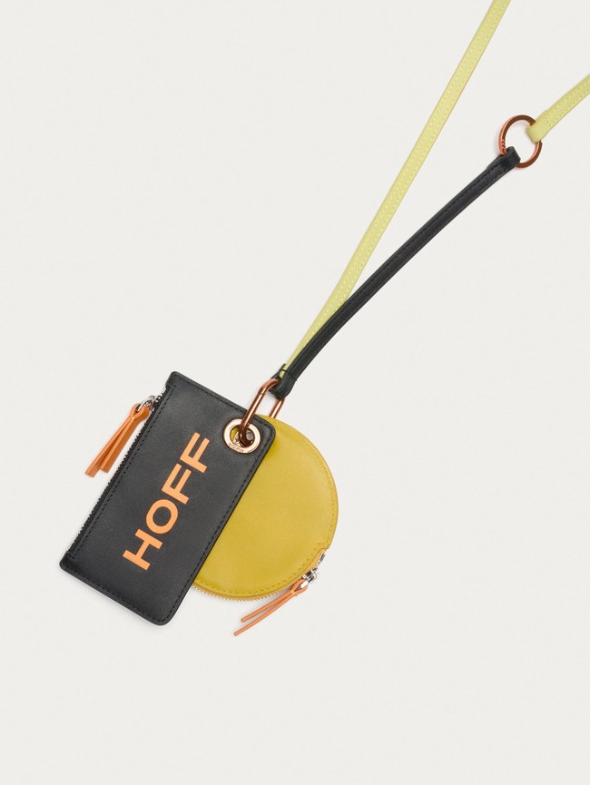 Carteras Hoff Leather Strap Lime Mujer Negros Amarillos | WTIR-65934