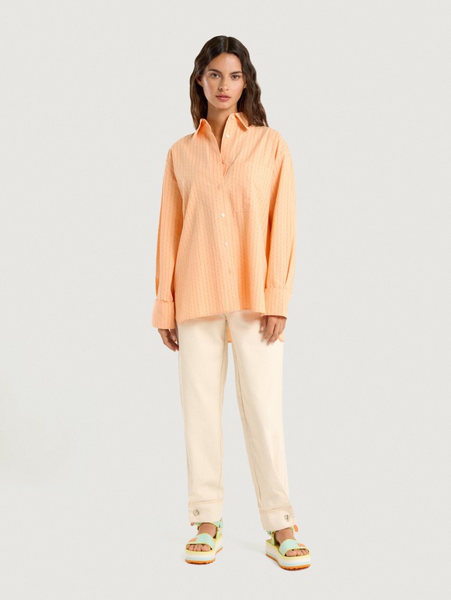 Jeans Hoff Azores Off White Mujer Beige | LCDK-34725