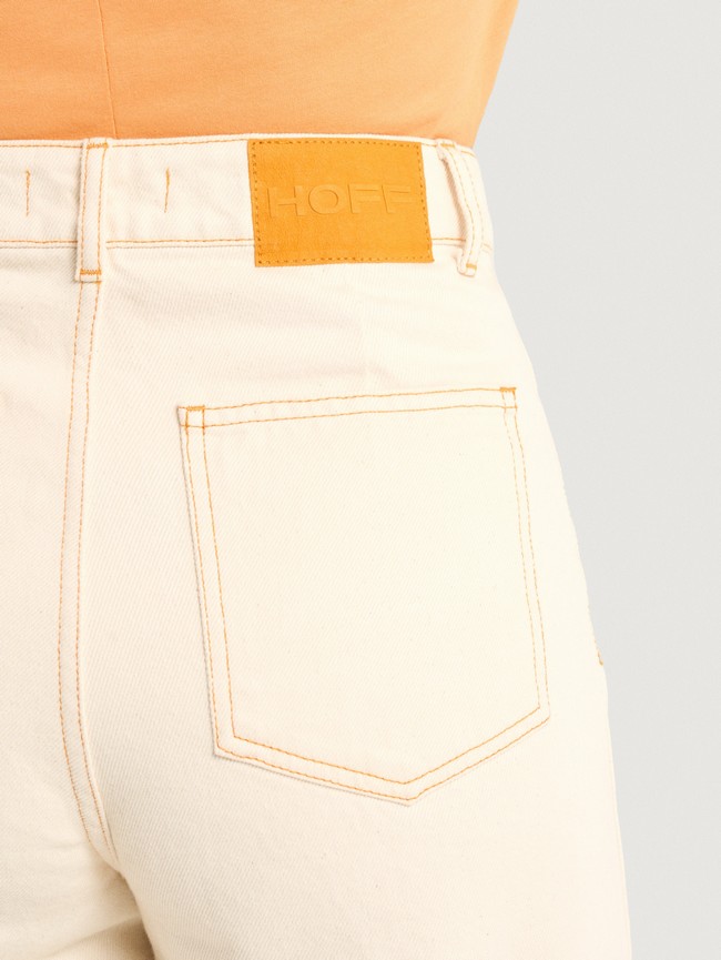 Jeans Hoff Azores Off White Mujer Beige | LCDK-34725