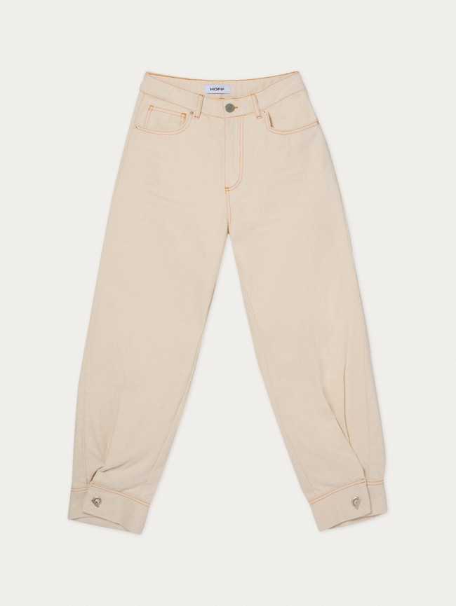 Jeans Hoff Azores Off White Mujer Beige | LCDK-34725