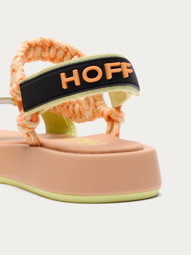 Sandalias Hoff Camel Festival Mujer Naranjas Verdes | XFIE-36421