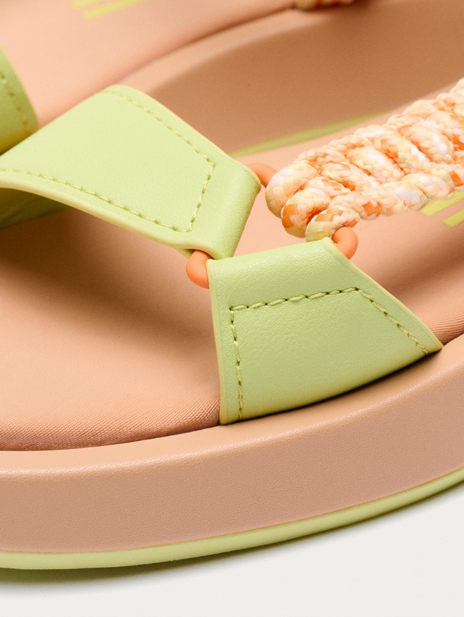 Sandalias Hoff Camel Festival Mujer Naranjas Verdes | XFIE-36421