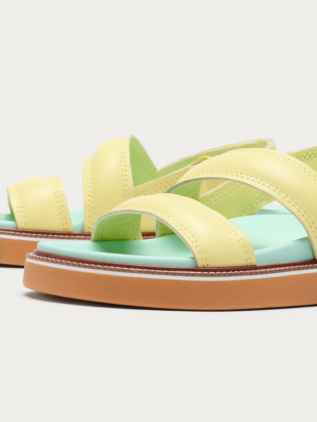 Sandalias Hoff Lime Road Mujer Amarillos Azules | XCKW-43061