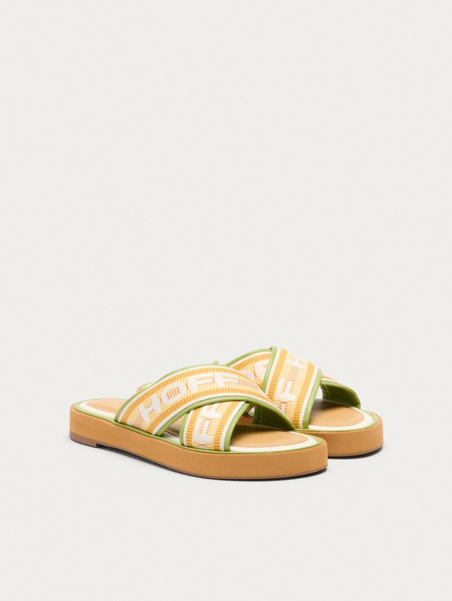 Sandalias Hoff Market Mujer Naranjas Verdes | ERHZ-86217