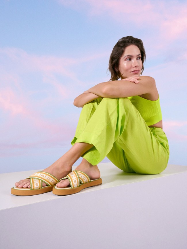 Sandalias Hoff Market Mujer Naranjas Verdes | ERHZ-86217