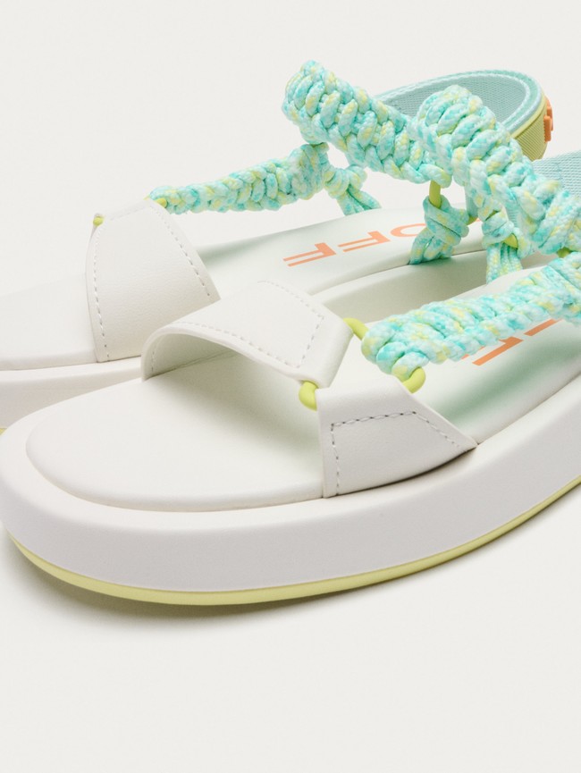 Sandalias Hoff Off White Festival Mujer Verdes Blancos | MEIK-05361