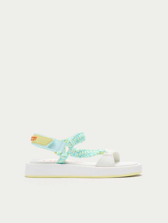 Sandalias Hoff Off White Festival Mujer Verdes Blancos | MEIK-05361