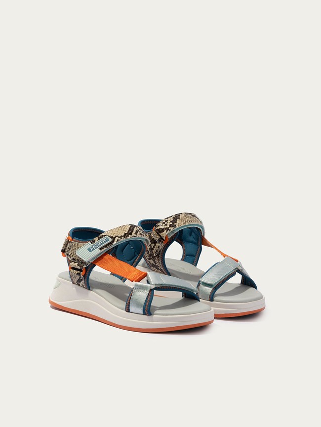 Sandalias Hoff Seychelles Mujer Grises Naranjas | PLOU-56038