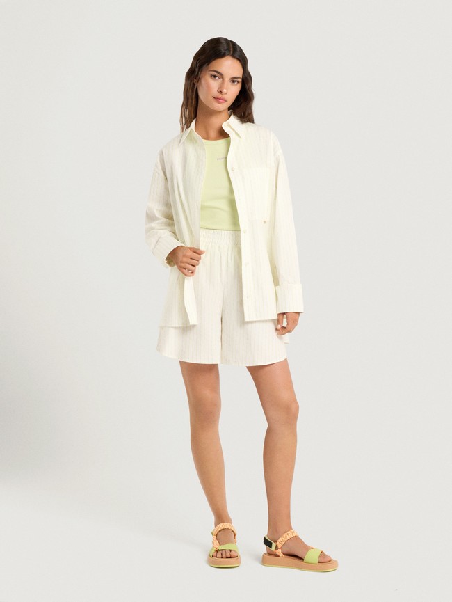 Short Hoff Logo Hoff Hawaii Mujer Blancos | WQHA-61904