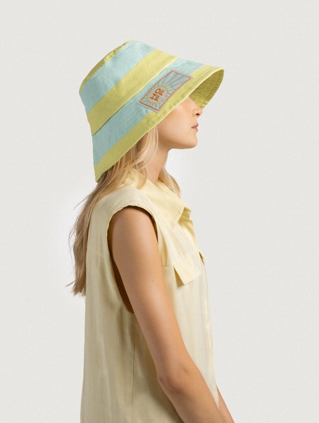 Sombreros Hoff Pier Cotton Bucket Mujer Azules Verdes | IOAS-20879