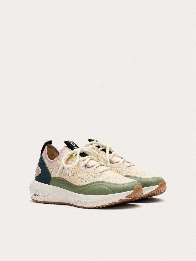 Tenis Hoff Beat Mujer Beige Verdes | UQVX-26918