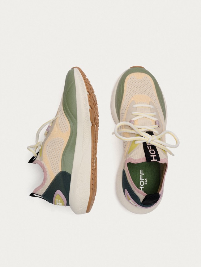 Tenis Hoff Beat Mujer Beige Verdes | UQVX-26918