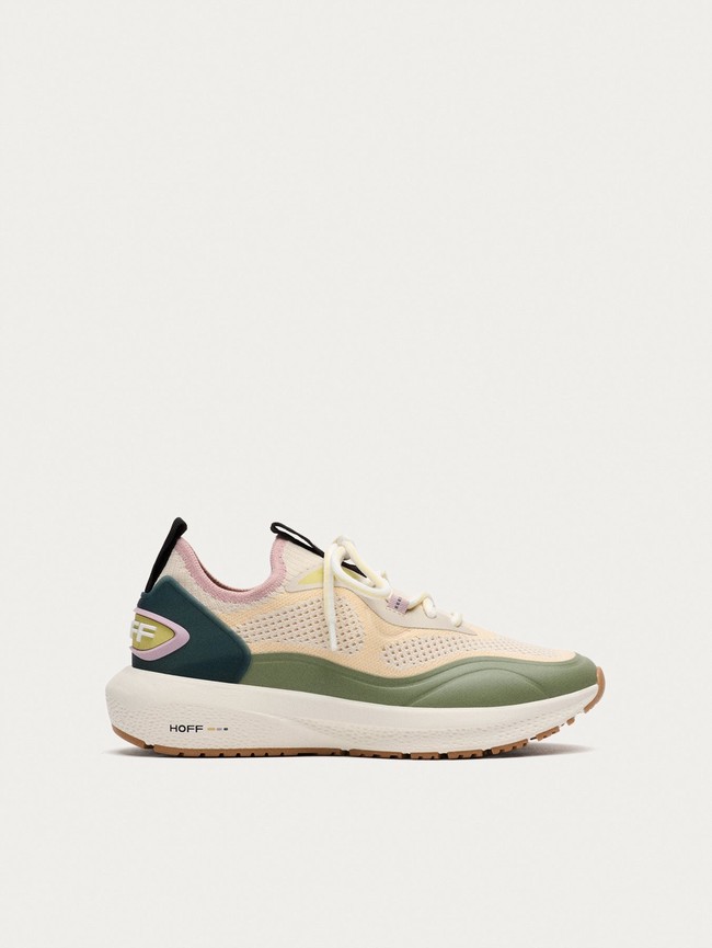 Tenis Hoff Beat Mujer Beige Verdes | UQVX-26918