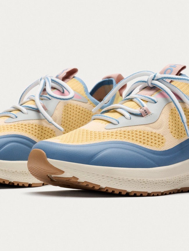 Tenis Hoff Pulse Mujer Amarillos Azules | NPWF-16902