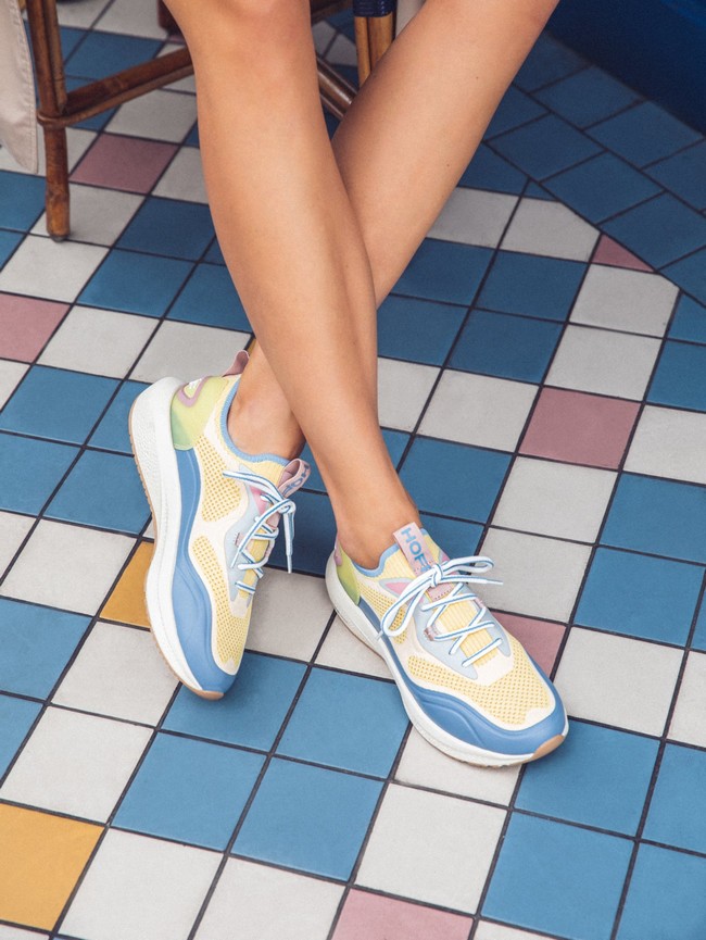 Tenis Hoff Pulse Mujer Amarillos Azules | NPWF-16902