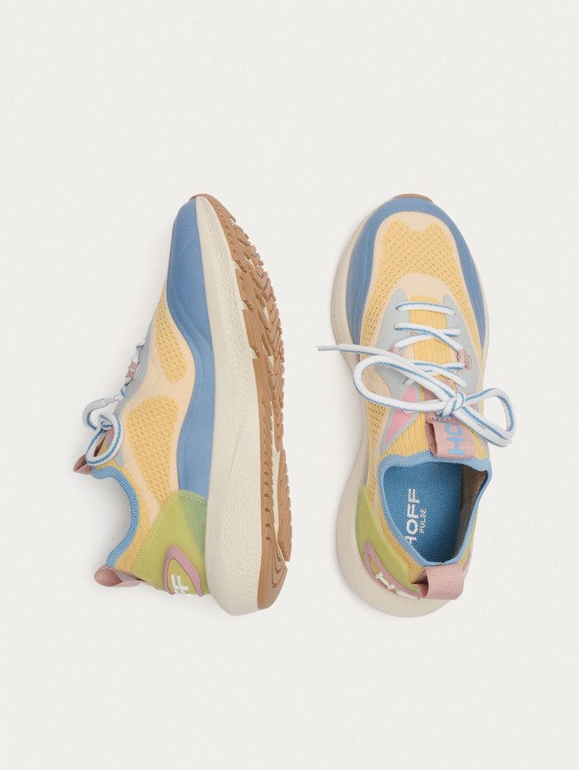 Tenis Hoff Pulse Mujer Amarillos Azules | NPWF-16902