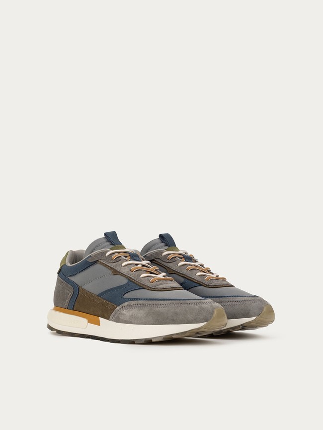 Tenis Hoff Simbu Hombre Grises Azules | DCLO-75930