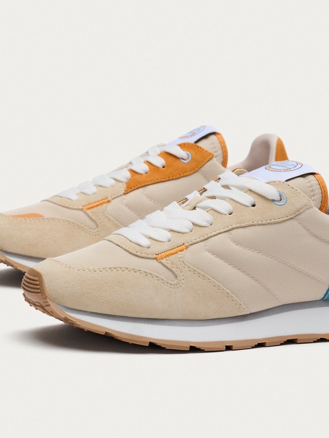 Tenis Hoff Sparta Mujer Grises Naranjas | HETY-86041