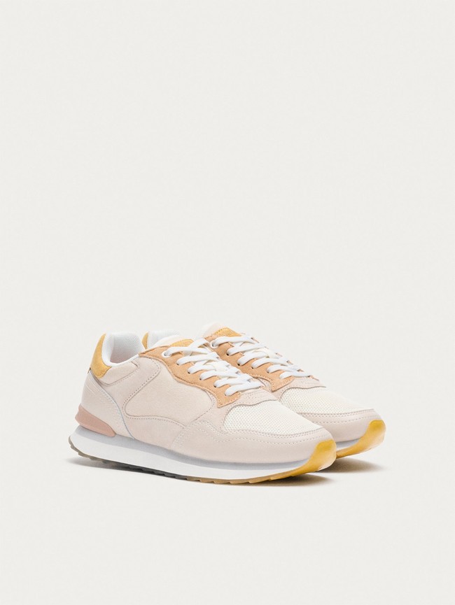 Tenis Hoff Toulouse Mujer Beige Blancos | NJEU-89153