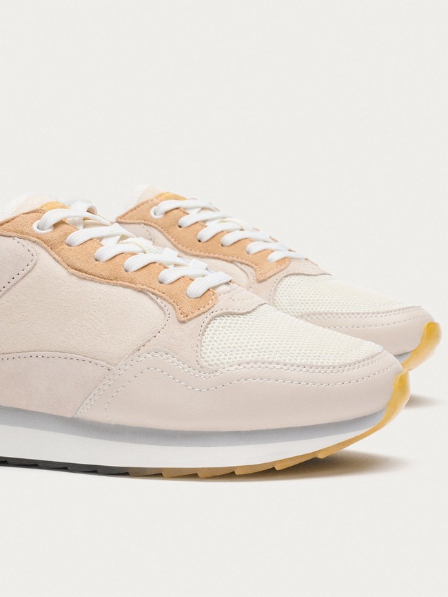 Tenis Hoff Toulouse Mujer Beige Blancos | NJEU-89153